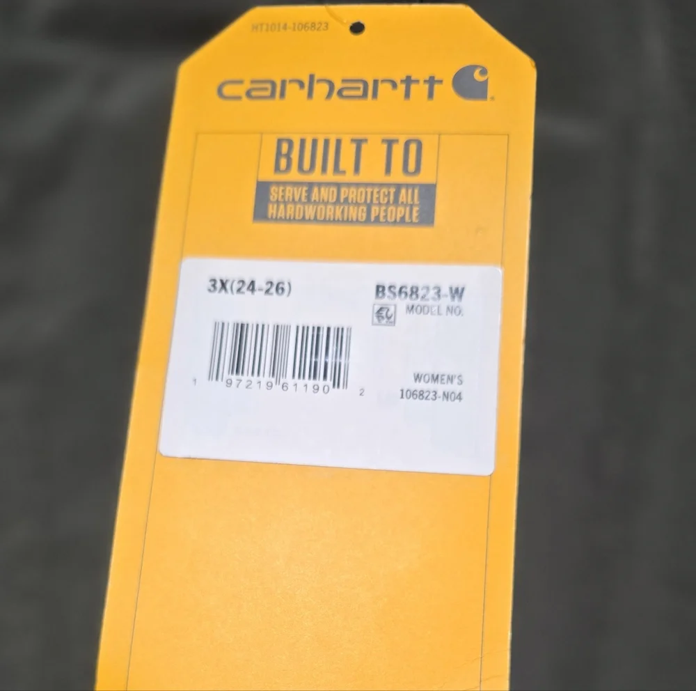 Carhartt NWT Womens Plus Size Black Shorts 3X Waist 24 -26 Inseam 5 - Picture 3 of 4